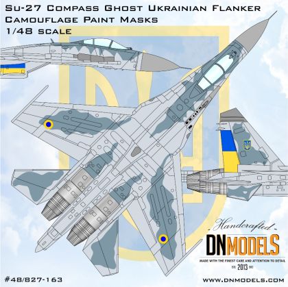 1:48 Su-27 Compass Ghost Ukrainian Flanker Camouflage Paint Mask set