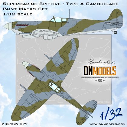1:32 Spitfire Type A Camouflage Paint Masks Set