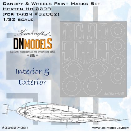 1:32 Horten Ho 229B Canopy & Wheels Paint Masks Set