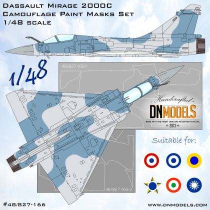 1:48 Dassault Mirage 2000C Camouflage Paint Mask set