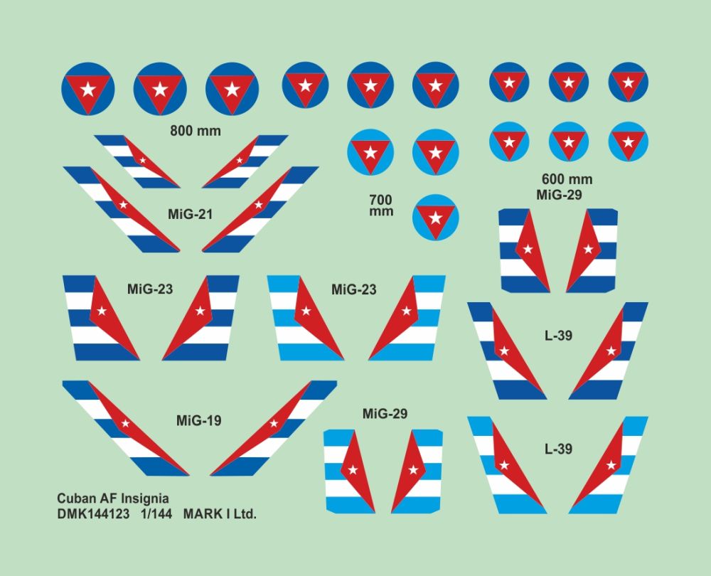 1:144 Cuban Air Force Insignia