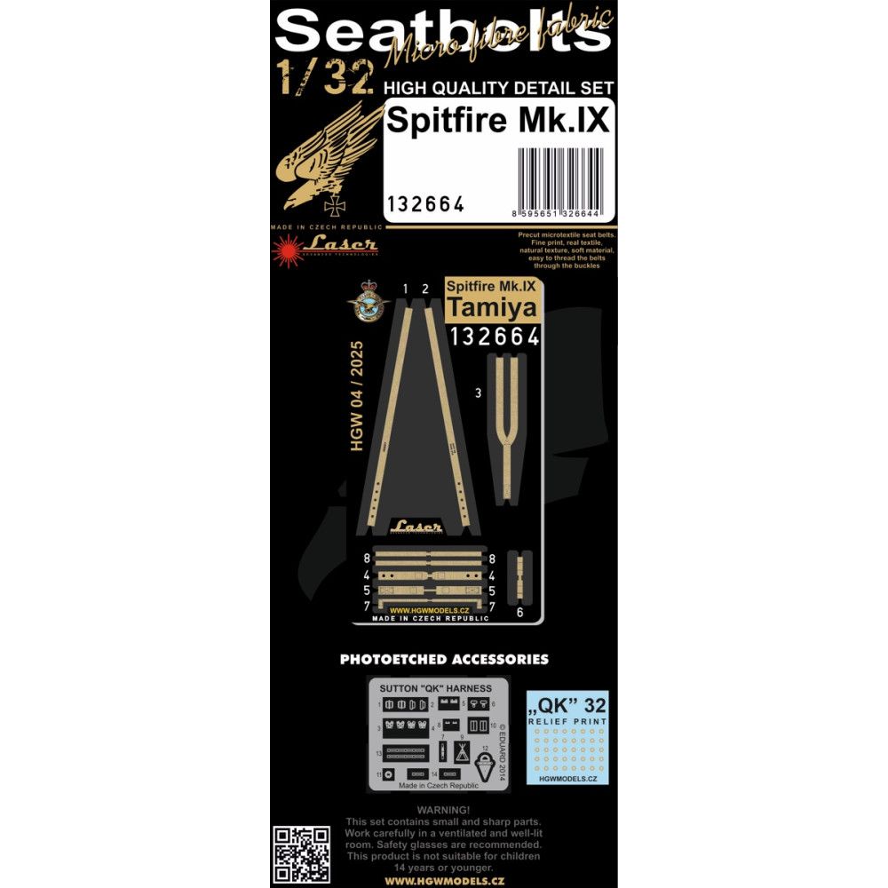 1:32 Spitfire Mk.IX - Seatbelts