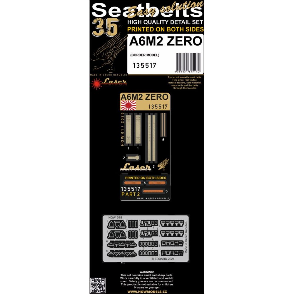 1:35 A6M2 ZERO - Seatbelts