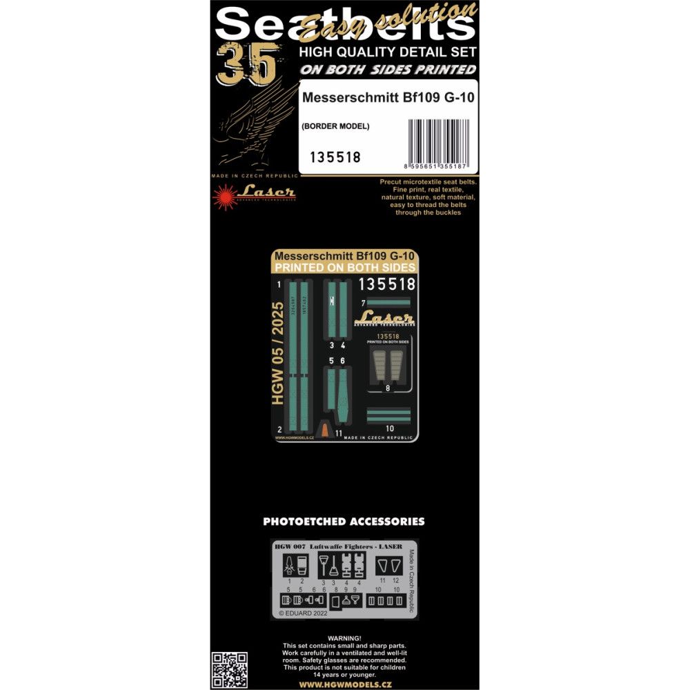 1:35 Bf109G-10 - Seatbelts