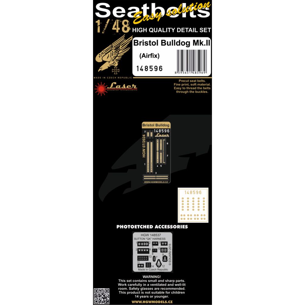 1:48 Bristol Bulldog Mk.II - Seatbelts