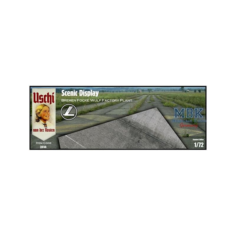1:72 Bremen Focke Wulf Factory Plant Diorama Display Groundwork (A4 sheet, Rectangular)
