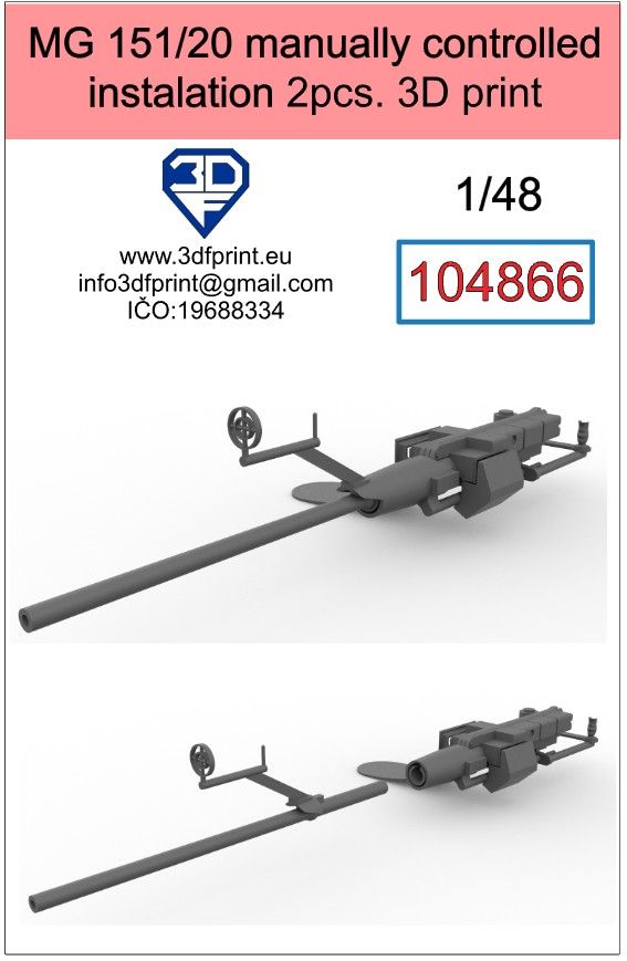 1:48 MG 151/20 manually controlled instalation 2.pcs