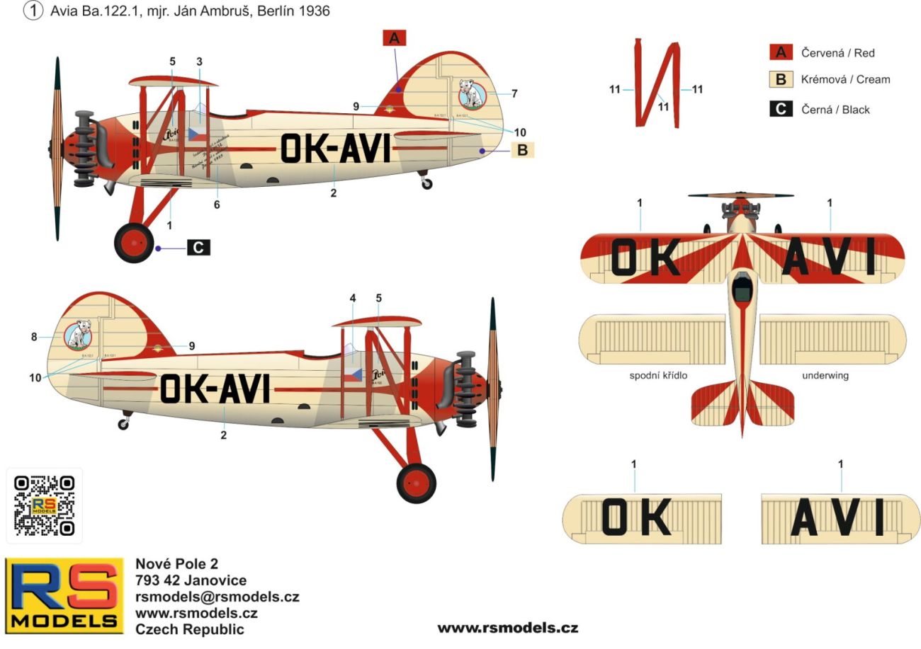 1:72 Avia Ba.122 Berlin 1936