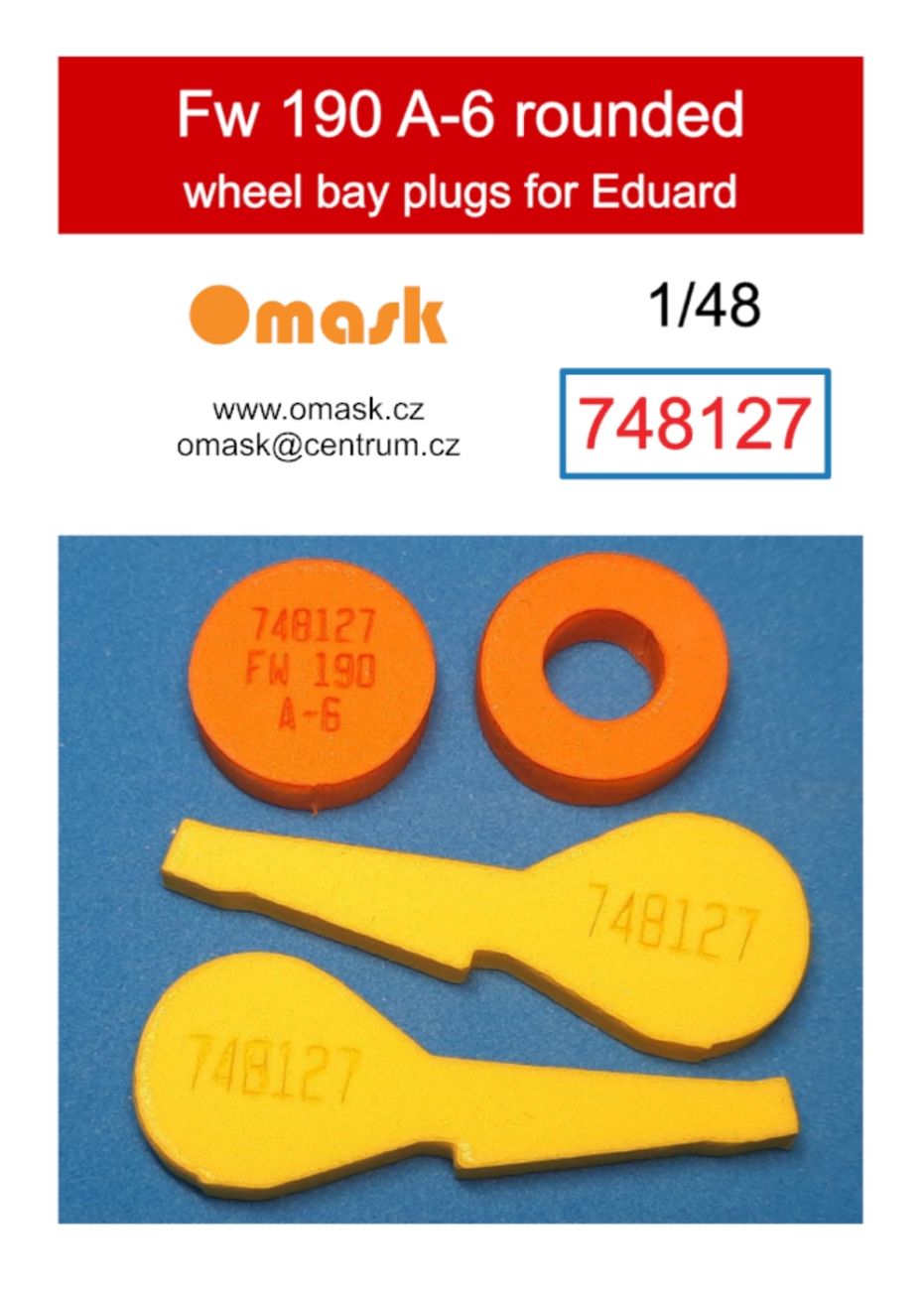 1:48 Fw 190A-6 rounded wheel bay plugs (for Eduard)