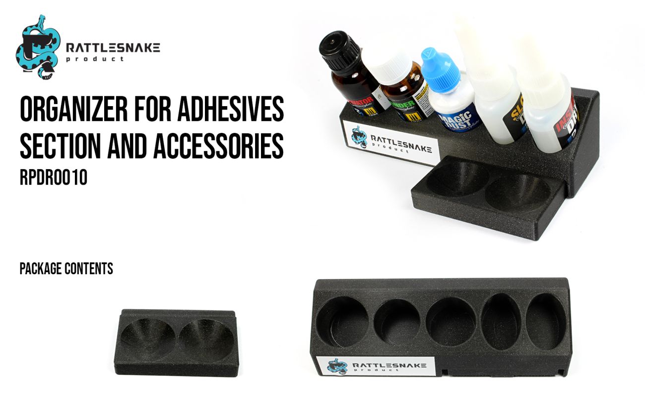 Organizer for Adhesives section and accessories