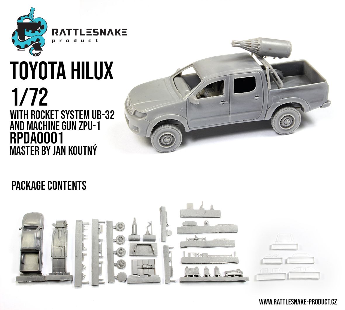 1:72 Toyota Hillux with rocket system UB-32 and machine gun ZPU-1