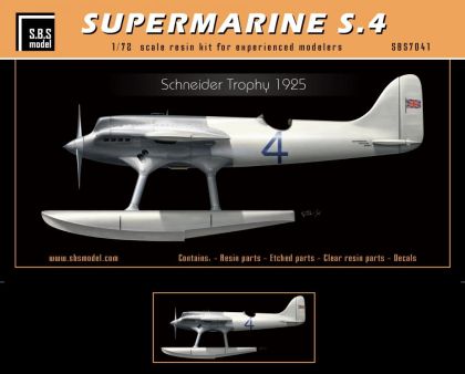1:72 Supermarine S.4 'Schneider Trophy 1925'