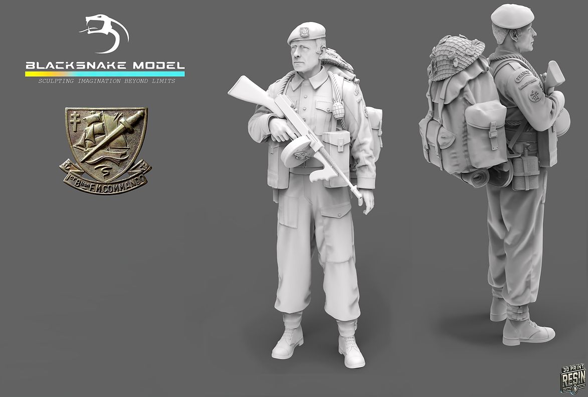 1:35 French WWII Commando Kieffer - Soldier 4