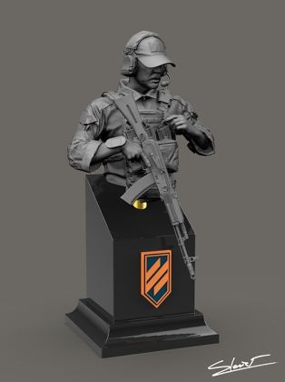 1:10 Ukrainian Soldier Bust 03