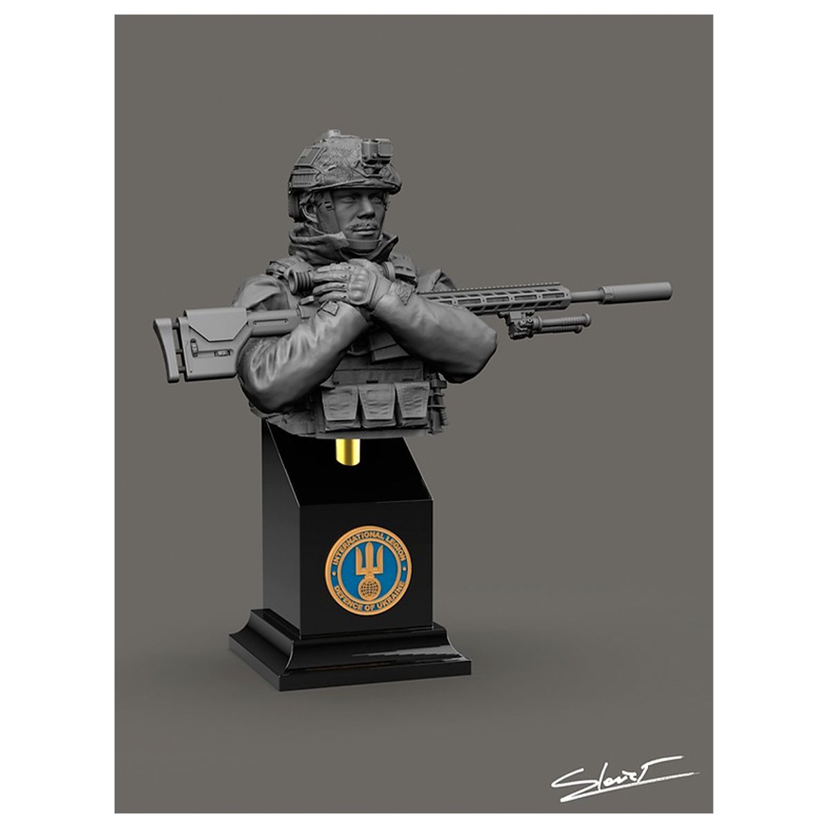 1:10 Ukrainian Soldier Bust 04