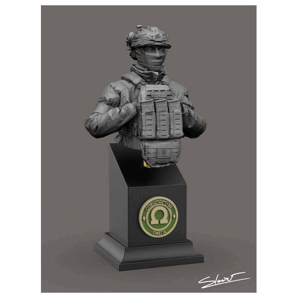 1:10 Ukrainian Soldier Bust 05