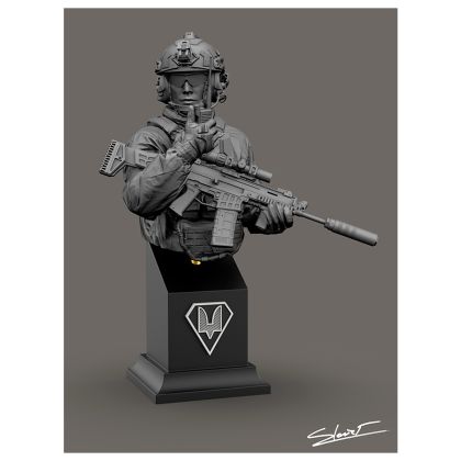 1:10 Ukrainian Soldier Bust 06