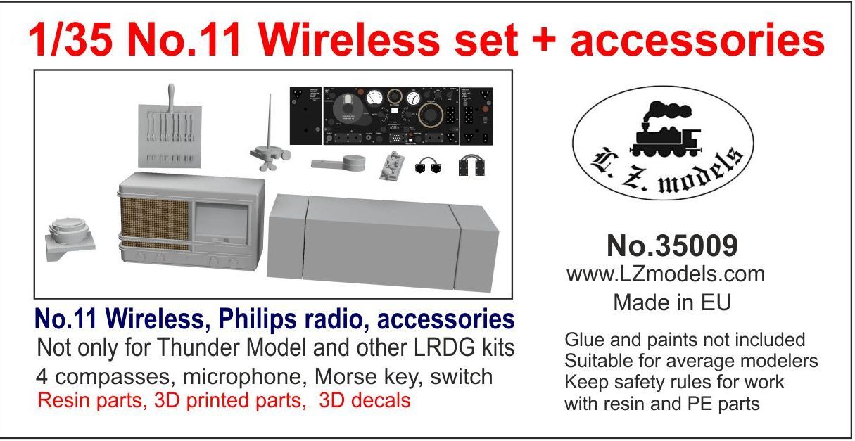 1:35 LRDG No.11 Wireless, Philips Radio and Accessories
