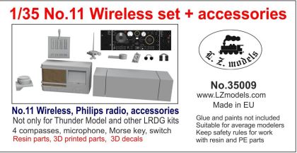 1:35 LRDG No.11 Wireless, Philips Radio and Accessories