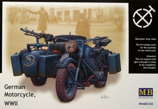 1:35 German Motorcycle WWII