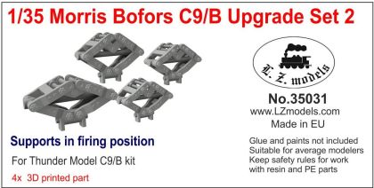 1:35 Morris Bofors C9/B Supports in Firing Position for Thunder Model