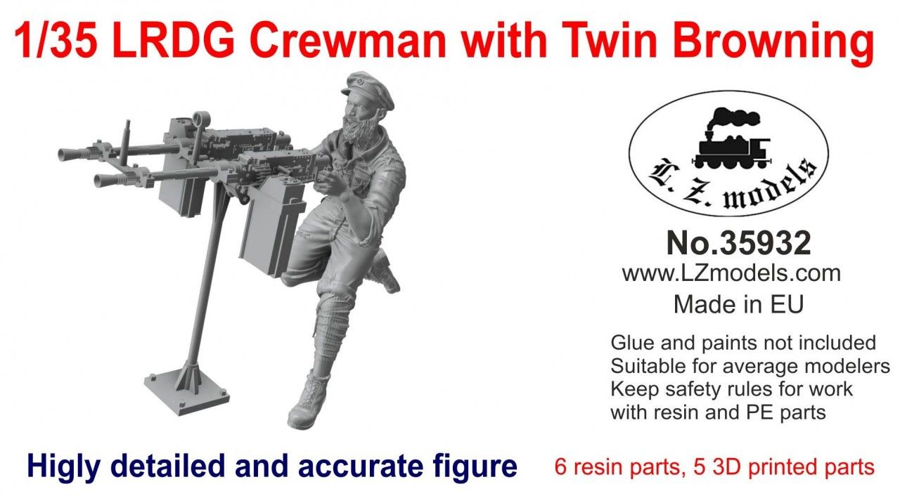 1:35 LRDG Crewman with Twin Browning