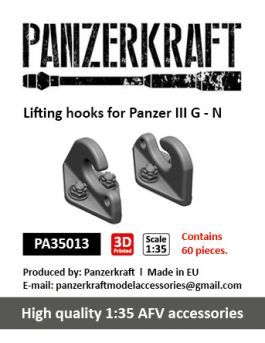 1:35 Lifting hooks for Panzer III G - N, 60 pcs.