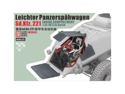 1:35 Leichter Panzerspähwagen Sd.Kfz.221 engine compartment V8 3,5l Horch