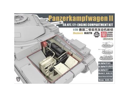 1:35 Panzerkampfwagen II Sd.Kfz.121 Engine Compartment kit Maybach HL62TR