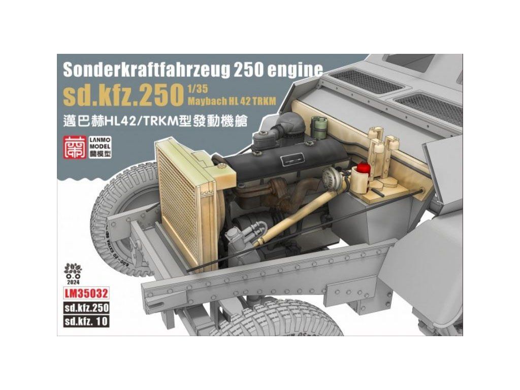 1:35 Sonderkraftfahrzeug 250 Engine Maybach HL42/TUKRM Sd.Kfz.250