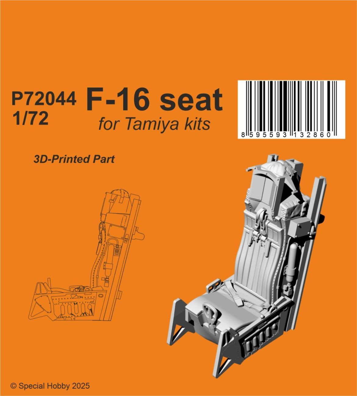 1:72 F-16 Seat for Tamiya kits