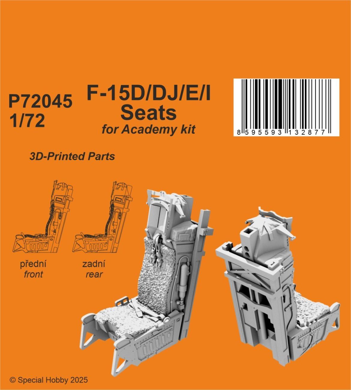 1:72 F-15D/DJ/E/I Seats for Academy kit