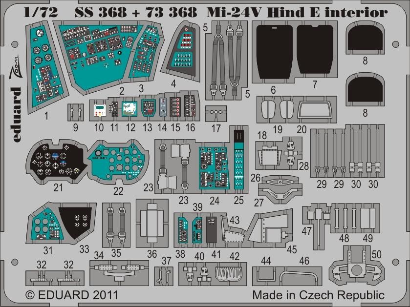 1:72 Mi-24V Hind E interior S.A.