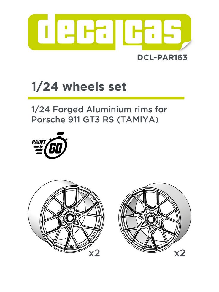 1:24 scale models: Forged aluminium rims for Porsche 911 992 GT3 RS
