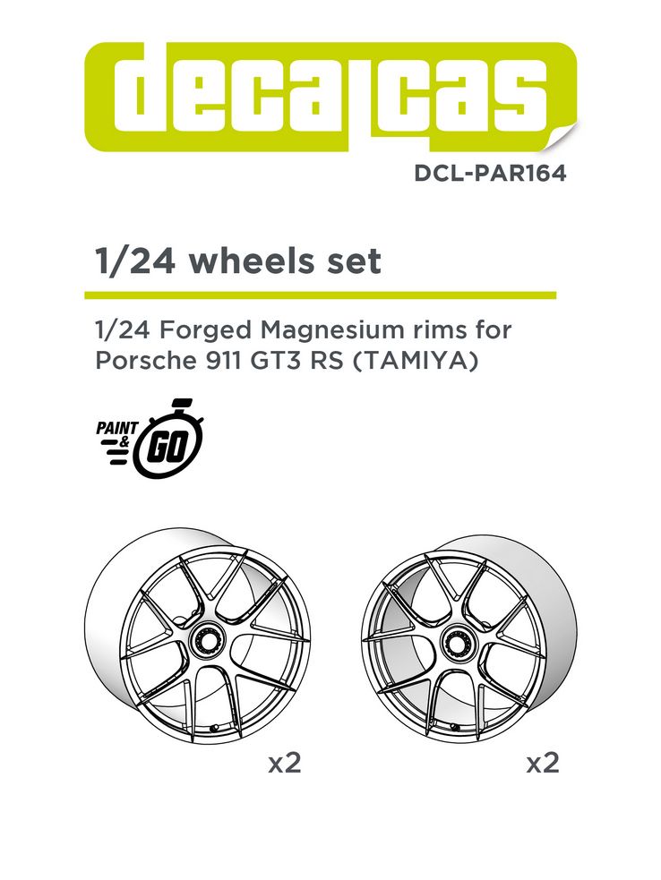 1:24 scale models: Forged Magnesium rims for Porsche 911 992 GT3 RS