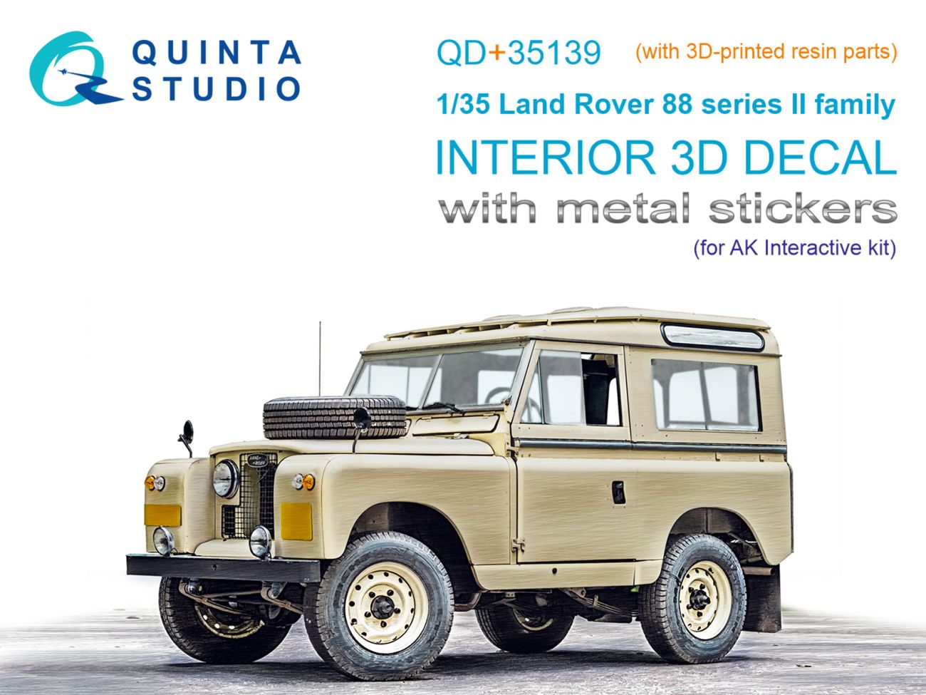 1:35 Land Rover 88 series II family 3D-Printed & coloured Interior on decal paper (AK Interactive) (with 3D-printed resin parts)