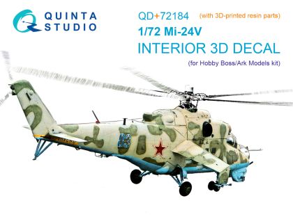 1:72 Mi-24V 3D-Printed & coloured Interior on decal paper (Hobby Boss/ARK Models) (with 3D-printed resin parts)