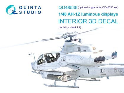 1:48 AH-1Z Zulu Cobra/Viper luminous displays for QD+48535/QDS-48535 sets (KittyHawk)
