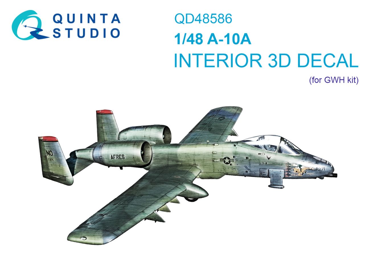 1:48 A-10A Warthog 3D-Printed & coloured Interior on decal paper (GWH)