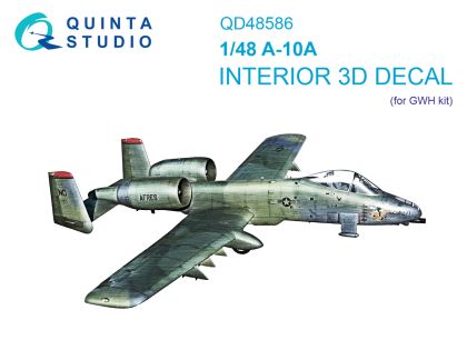 1:48 A-10A Warthog 3D-Printed & coloured Interior on decal paper (GWH)