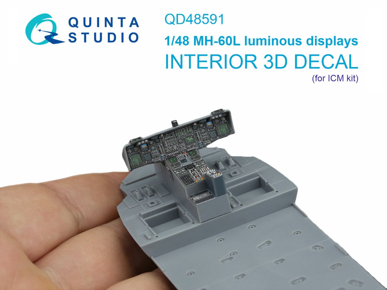 1:48 MH-60L Blackhawk luminous displays for QD+48590/QDS-48590 sets (ICM)