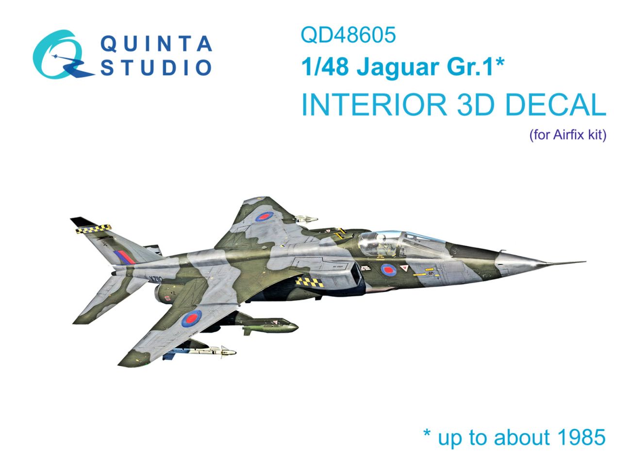1:48 Jaguar Gr.1 3D-Printed & coloured Interior on decal paper (Airfix)