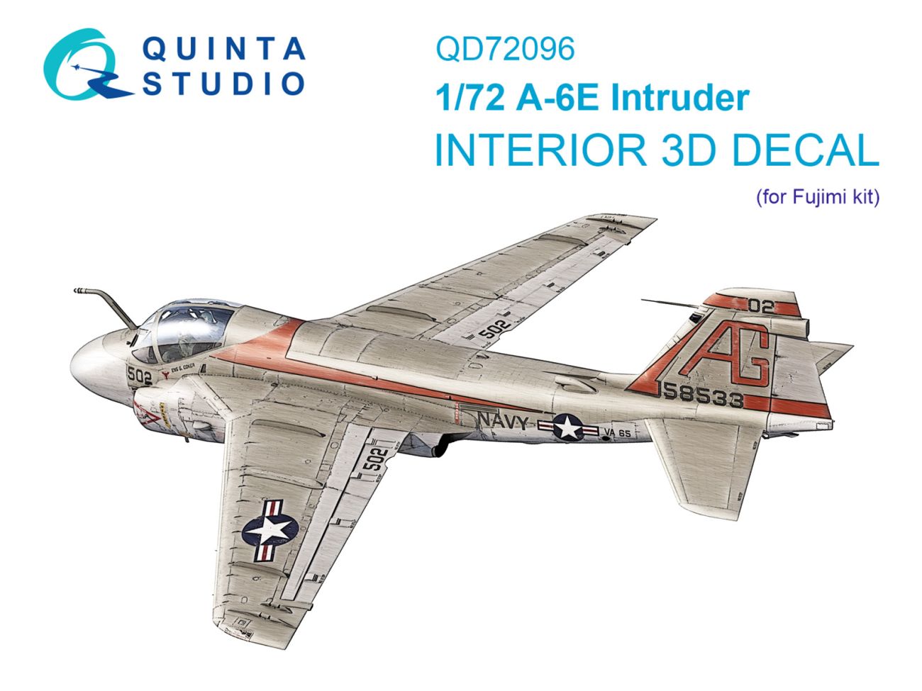 1:72 A-6E Intruder 3D-Printed & coloured Interior on decal paper (Fujimi)