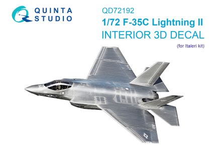1:72 F-35C Lighting II 3D-Printed & coloured Interior on decal paper (Italeri)