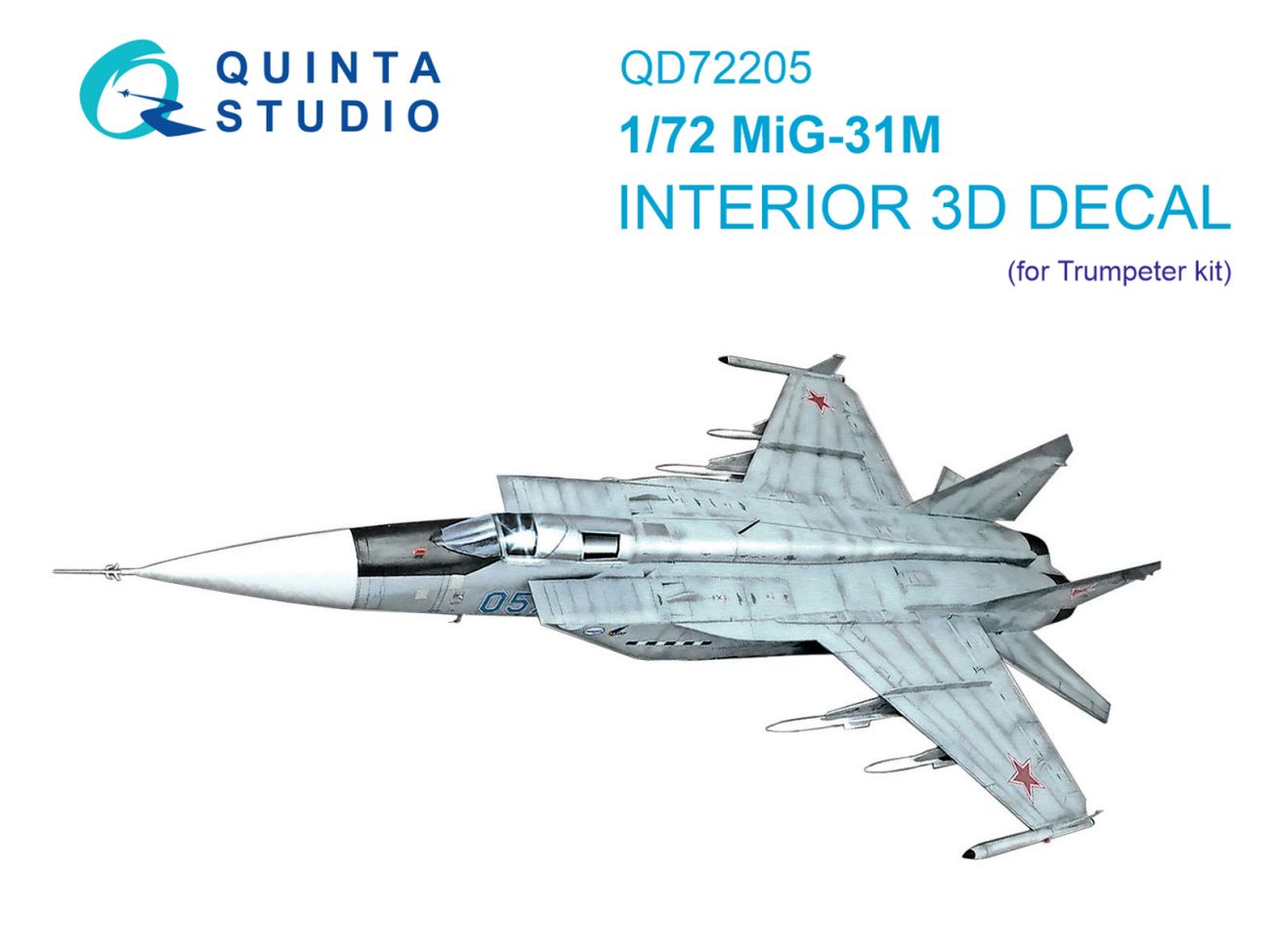 1:72 MiG-31M 3D-Printed & coloured Interior on decal paper (Trumpeter)