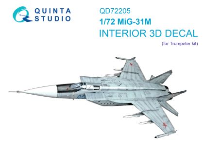 1:72 MiG-31M 3D-Printed & coloured Interior on decal paper (Trumpeter)