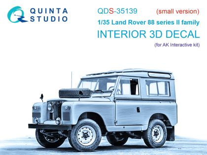 1:35 Land Rover 88 series II family 3D-Printed & coloured Interior on decal paper (AK Interactive) (Small version)