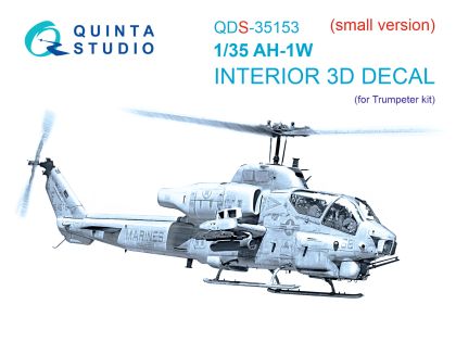 1:35 AH-1W 3D-Printed & coloured Interior on decal paper (Trumpeter) (Small version)
