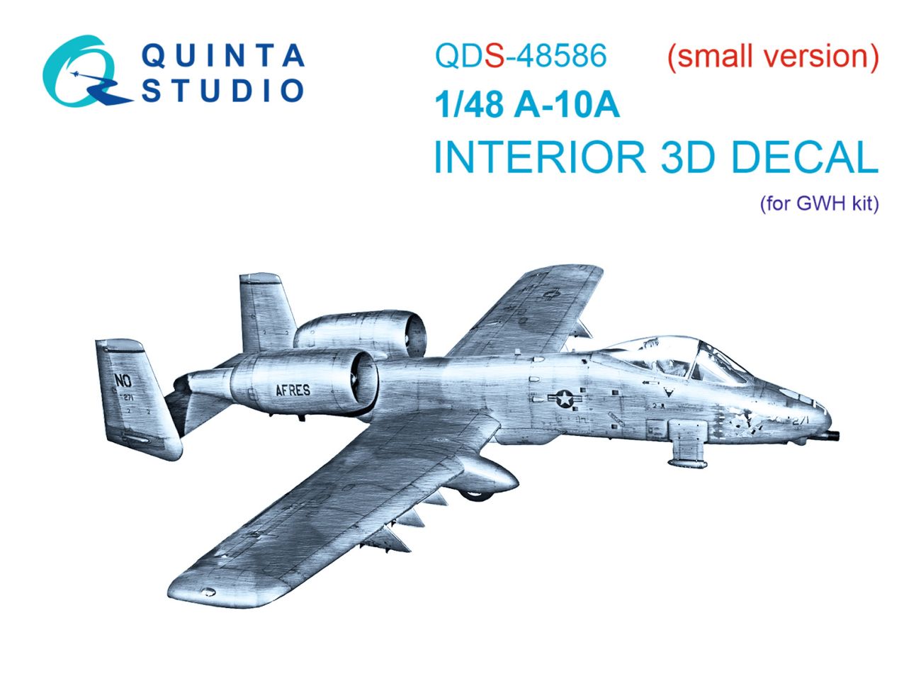 1:48 A-10A Warthog 3D-Printed & coloured Interior on decal paper (GWH) (small version)