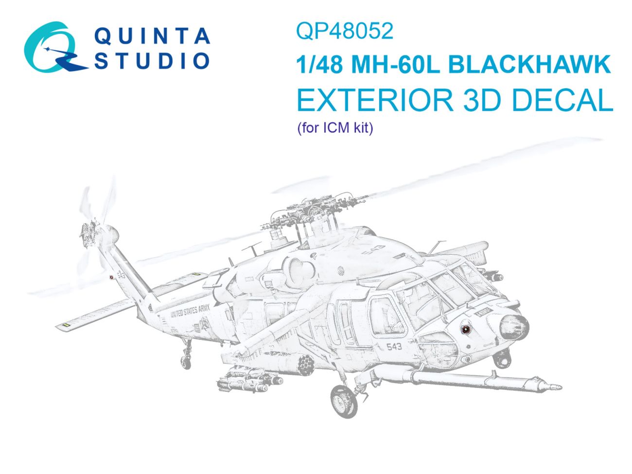 1:48 MH-60L exterior parts (ICM)